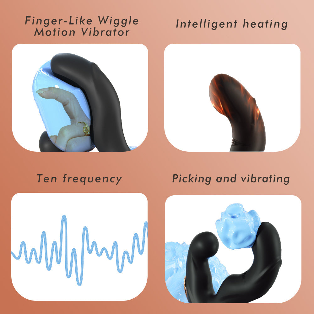 Male Anal Vibraotr 10 Vibrating & Swaying Heating Prostate Massager Butt Plug Anal Sex Toys