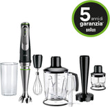 Braun MultiQuick 9 MQ 9187XLI Stabmixer – Pürierstab mit Active PowerDrive Technologie und 5 Zubehrteilen zum Zerkleinern, Stampfen, Rühren und Ice-Crushen, 1200 Watt, schwarz/Edelstahl