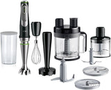 Braun MultiQuick 9 MQ 9187XLI Stabmixer – Pürierstab mit Active PowerDrive Technologie und 5 Zubehrteilen zum Zerkleinern, Stampfen, Rühren und Ice-Crushen, 1200 Watt, schwarz/Edelstahl