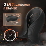 Male Masturbator Penis Vibrator with 12 Vibrating Modes Penis Sleeve Adult Toys