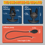 Inflatable Expand Butt Plug Anal Vibrator Sex Toy with 10 Vibration Modes Adult Toys