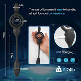 Male Anal Vibrator with Dual Cock Ring Prostate Massager Adult Sex Toy for Man