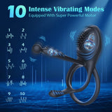 Male Penis Vibrator Remote Control 10 Frequency Vibrating Cock Ring Sex Toy for Men & Couples