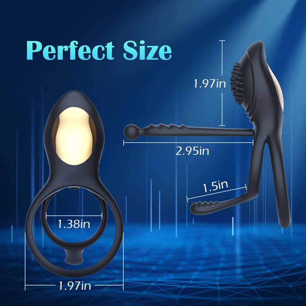 Male Penis Vibrator Remote Control 10 Frequency Vibrating Cock Ring Sex Toy for Men & Couples