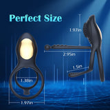 Male Penis Vibrator Remote Control 10 Frequency Vibrating Cock Ring Sex Toy for Men & Couples