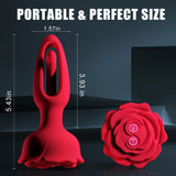 Rose Anal Vibrator Butt Plug Vibrating Flapping Remote Vibrators Adult Sex Toys