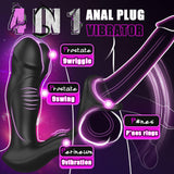 Male Prostate Massager | Wiggling Anal Vibrator with Cock Ring Butt Plue Sex Toy for Men