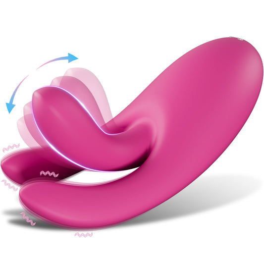 G-Spot Clitoral Finger Vibrator Triple Finger Vibe Flicking Stimulator Adult Sex Toy for Women