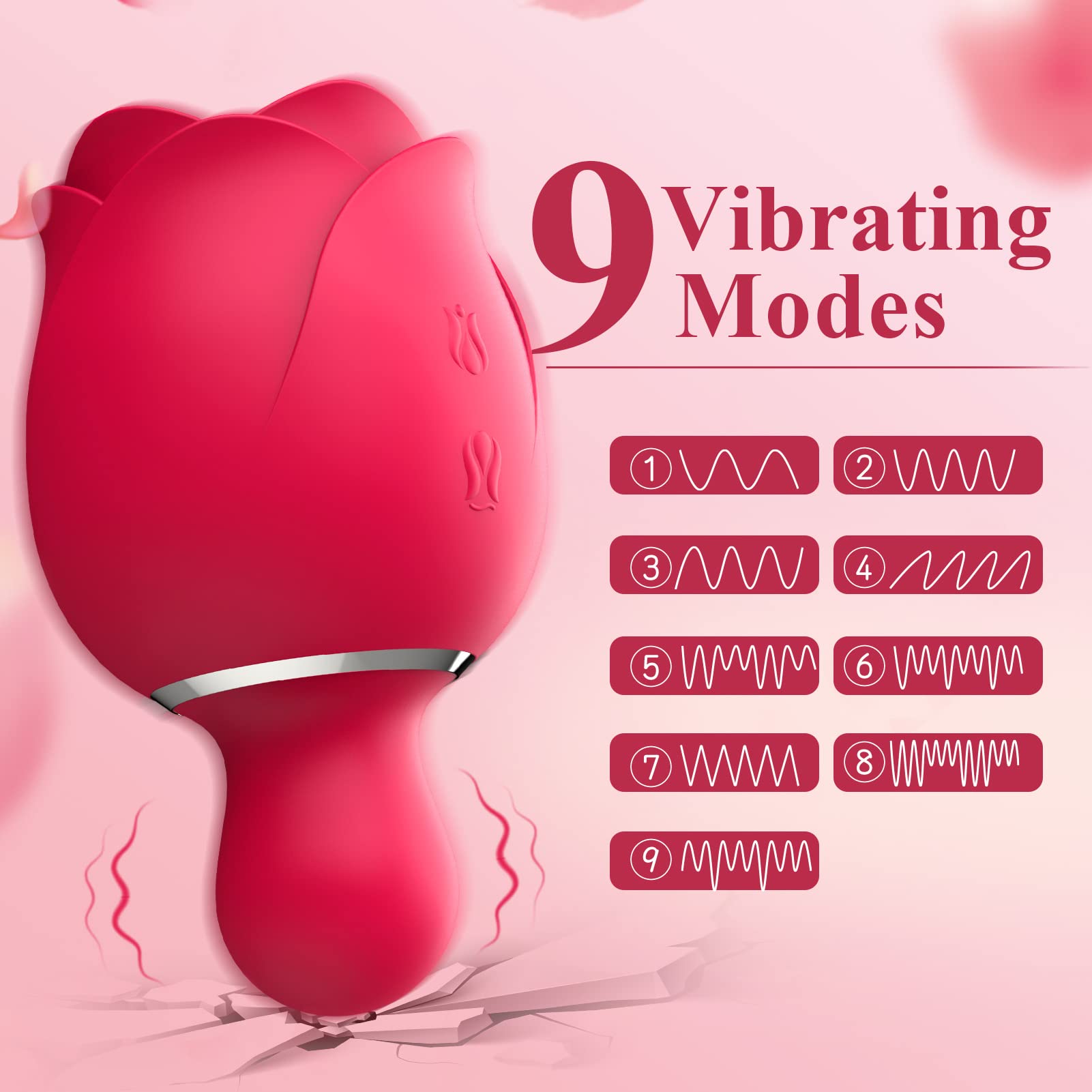 Sucking Rose Vibrator Clit Stimulator Adult Sex Toy for Women