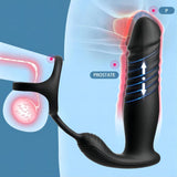 Vibrating Male Prostate Massager with Penis Ring App & Remote Control Anal Vibrator Butt Plug Sex Toys