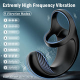 Male Anal Vibrator with Cock Rings Remote Control Prostate Massager Butt Plug Sex Toys