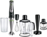 Braun MultiQuick 9 MQ 9187XLI Stabmixer – Pürierstab mit Active PowerDrive Technologie und 5 Zubehrteilen zum Zerkleinern, Stampfen, Rühren und Ice-Crushen, 1200 Watt, schwarz/Edelstahl