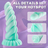 Monster Dildo Fantasy Unicorn Dildos 8.3in Silicone Anal Plug with Suction Cup Adult Toys