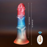 8.7in Monster Dildos Remote Automatic Heating Fantasy Dildo Vibrator Adult Sex Toy