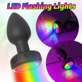 Vibrating Anal Vibrator Remote Control Butt Plug with LED Flashing Ligts Adult Toys