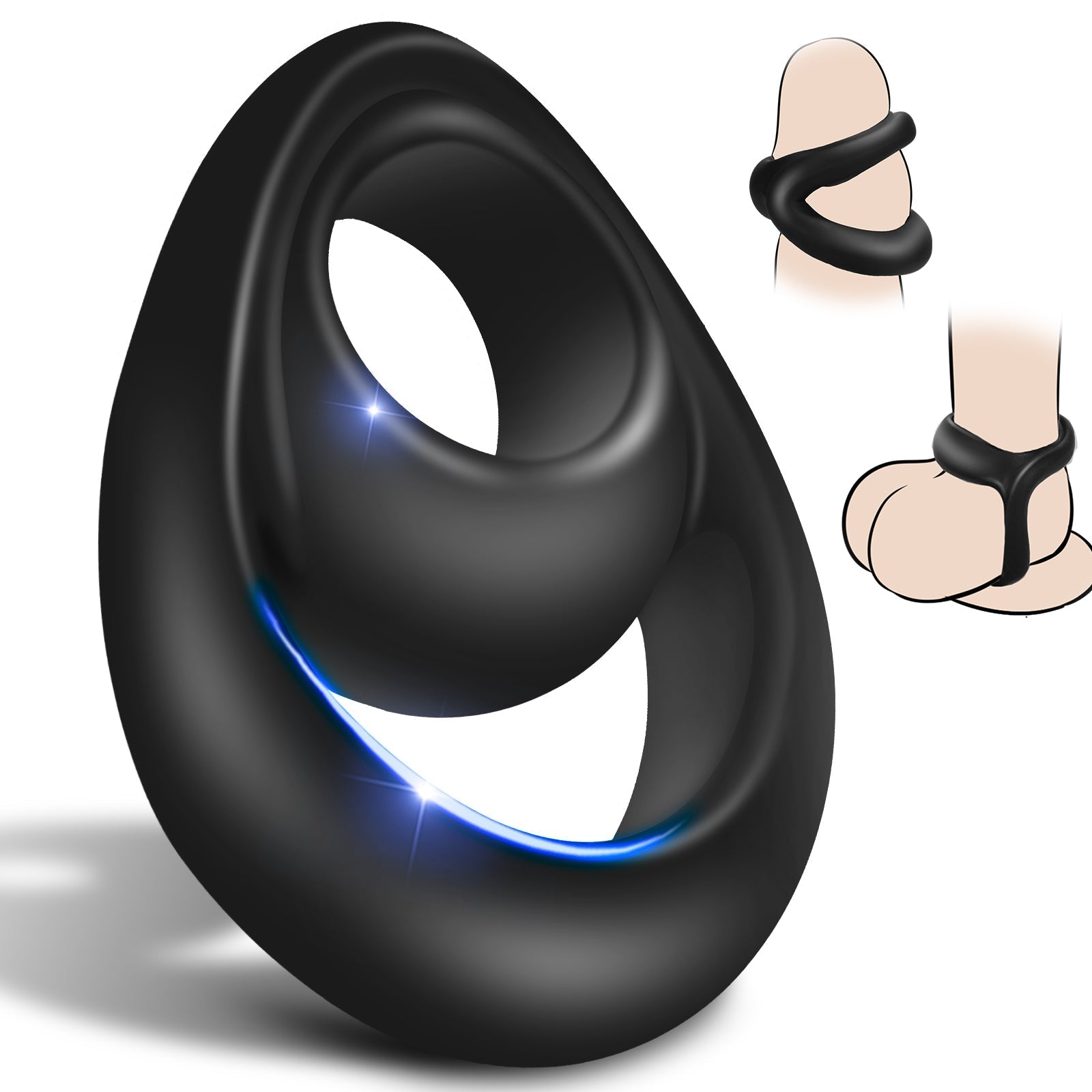 Silicone Penis Ring Male Erection Enhancing ALLOVER Cock Rings for Longer & Lasting Adult Toys