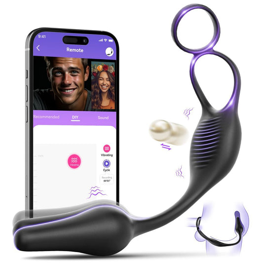 Male Prostate Massager Butt Plug with Double Ring ARCHIE Penis Vibrator Sex Toy for Man