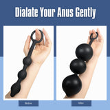 Inflatable Anal Beads U-ESPE Silicone Anal Dilation Sex Toy for Man & Woman