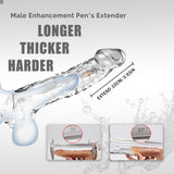 Penis Extender Reusable Sleeve with Vibrator Male Adult Toys