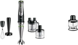 Braun MultiQuick 9 MQ 9187XLI Stabmixer – Pürierstab mit Active PowerDrive Technologie und 5 Zubehrteilen zum Zerkleinern, Stampfen, Rühren und Ice-Crushen, 1200 Watt, schwarz/Edelstahl