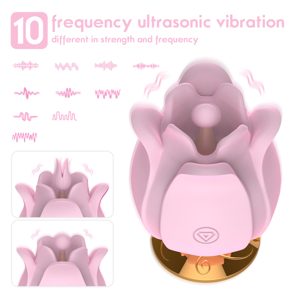 Rose Vibrator Clit Nipple Massager Adult Toys for Woman