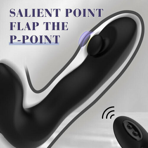 Remote Male Prostate Massager Horse Anal Vibrator with 10 Flapping & 10 Vibrating Modes