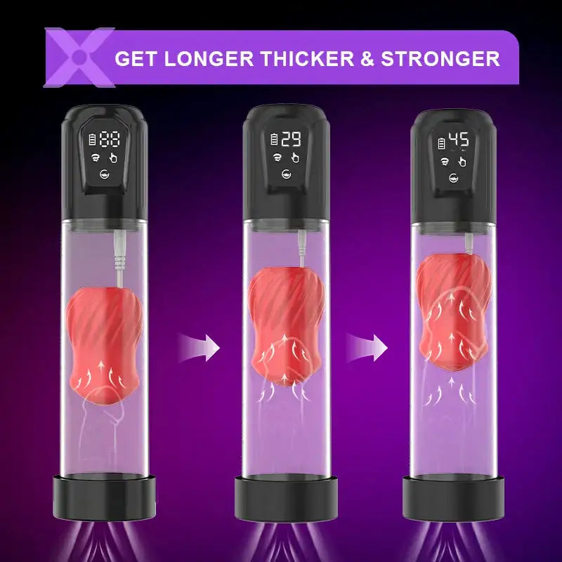 Male Penis Pump Vacuum Vibrating Masturbator Enlarge Pumps Adult Sex Toy for Men