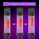 Male Penis Pump Vacuum Vibrating Masturbator Enlarge Pumps Adult Sex Toy for Men