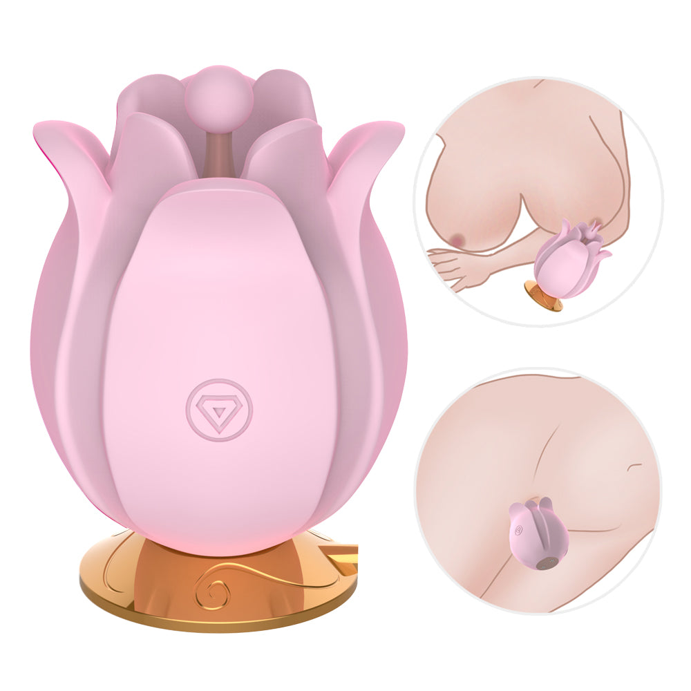 Rose Vibrator Clit Nipple Massager Adult Toys for Woman