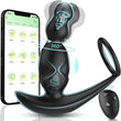 Prostate Massager with Penis Ring | Luse Anal Vibator APP Control Rotating Vibrating Anal Toys for Man