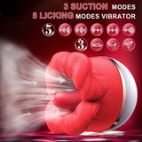 Rose Toy for Woman Vibrator with 3 Sucking & 5 Tongue-Licking Modes Female Blowjob Adult Toys