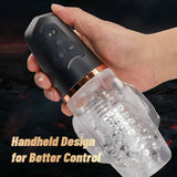 Dual Motor Male Masturbation Cup Upgraded Tornado Masturbator 5 Sucking & 10 Vibrating Modes Adult Toys