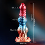 Thrusting Monster Dildo Fantasy Knotted Dildos 10.2in  Auto Heating G-Spot Vibrator Adult Sex Toy