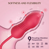 Female Rose Vibrator Tongue-Licking Thrusting Woman Vibrators G-Spot Massager Sex Toys