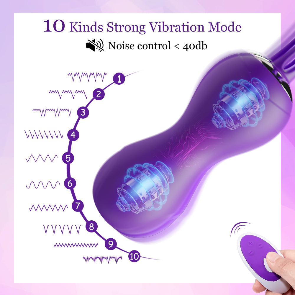 Dual Kegel Exercise Weights Remote Control Vibrating Ben Wa Ball Vibrator Woman Sex Toy