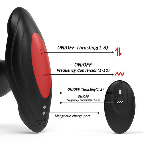 Thrusting Prostate Massager App & Remote Control Anal Vibrator Butt Plug Sex Toys for Man Woman