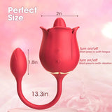 Rose Vibrator G-Spot Egg Vibrators Tongue-Licking Clit Stimulator Sex Toys for Women